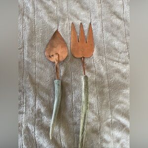 Vintage Ben and Lael Southern Crafted Copper Serving Set of 2